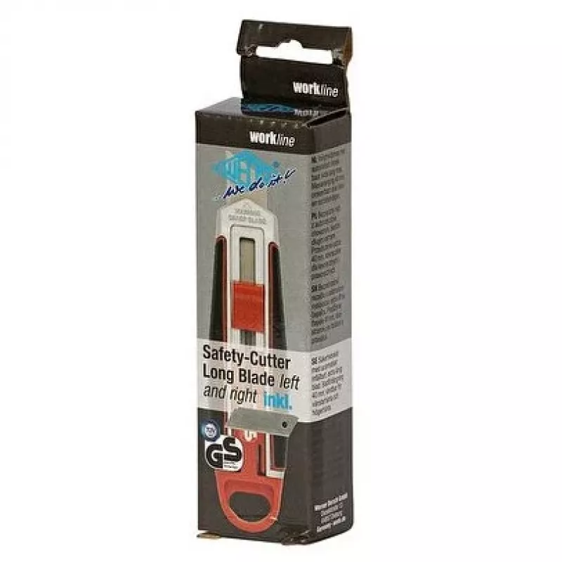 Pjovimo peilis WEDO 78 830 su segmentiniu ašmeniu, ergonomiška rankena, 1 vnt., juoda/raudona/sidabrinė