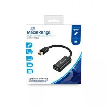 Vaizdo kabelio adapteris MediaRange MRCS176 0,15 m Mini DisplayPort – HDMI juodas