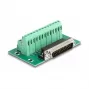 DeLOCK D-Sub 25 kontaktų kištukinis adapteris į gnybtų bloką, montavimui ant DIN bėgelio 51mm x 86mm x 30mm