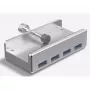 ALLNET ALL-USB3-HUB-4-CLIP USB 3.2 Gen 1 sąsajų šakotuvas, 4x Type-A, 5000 Mbit/s, sidabrinis (ALL-USB3-HUB-4-CLIP)