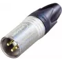 Neutrik XLR jungtis, kištukas, tiesus, 3 polių, sidabrinė NC3MXX-EMC, 1 vnt.