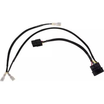 Alphacool 4 kontaktų Molex dvigubas adapteris magnetiniam vožtuvui - juodas 50 cm EOL (18517)
