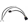 Alphacool 4 kontaktų Molex dvigubas adapteris magnetiniam vožtuvui - juodas 50 cm EOL (18517)