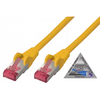 Tinklo kabelis ShiverPeaks BS75711-A1.5Y, 1,5 m, Cat6a, S/FTP, RJ-45, geltonas