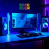 Neoninis ženklas MANTA SNL102MT – sieninė LED šviesos dekoracija „Game Over“