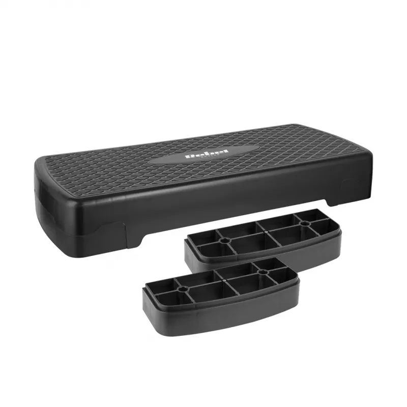 Fitness step Rebel Active 2 lygiai, polipropilenas, neslidi danga, 680×280 mm, pagalbinis aukščio reguliavimas