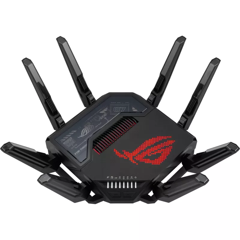 ASUS ROG Rapture GT-BE98 belaidis maršrutizatorius 10 Gigabit Ethernet keturių juostų (2,4 GHz / 5 GHz-1 / 5 GHz-2 / 6 GHz) Juoda