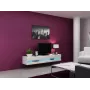 TV stovas cama meble VIGO NEW 30/180/40, baltas blizgus viršus, medžio drožlių plokštė, 1800×400×300 mm