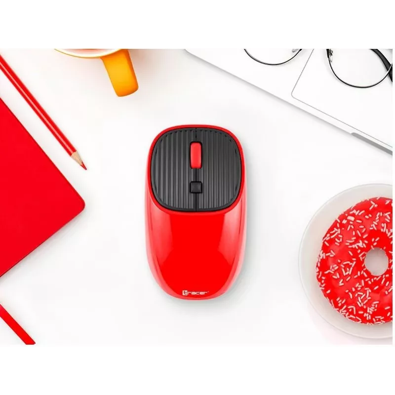 Belaidė RF 2,4 GHz pelė Tracer WAVE Office Ambidextrous, raudona