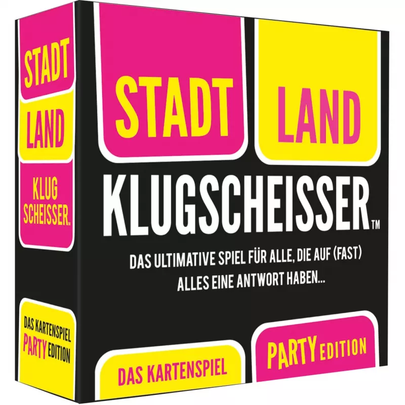 Stadt Land Klugscheisser – Kortų žaidimas (Vakarėlių versija)