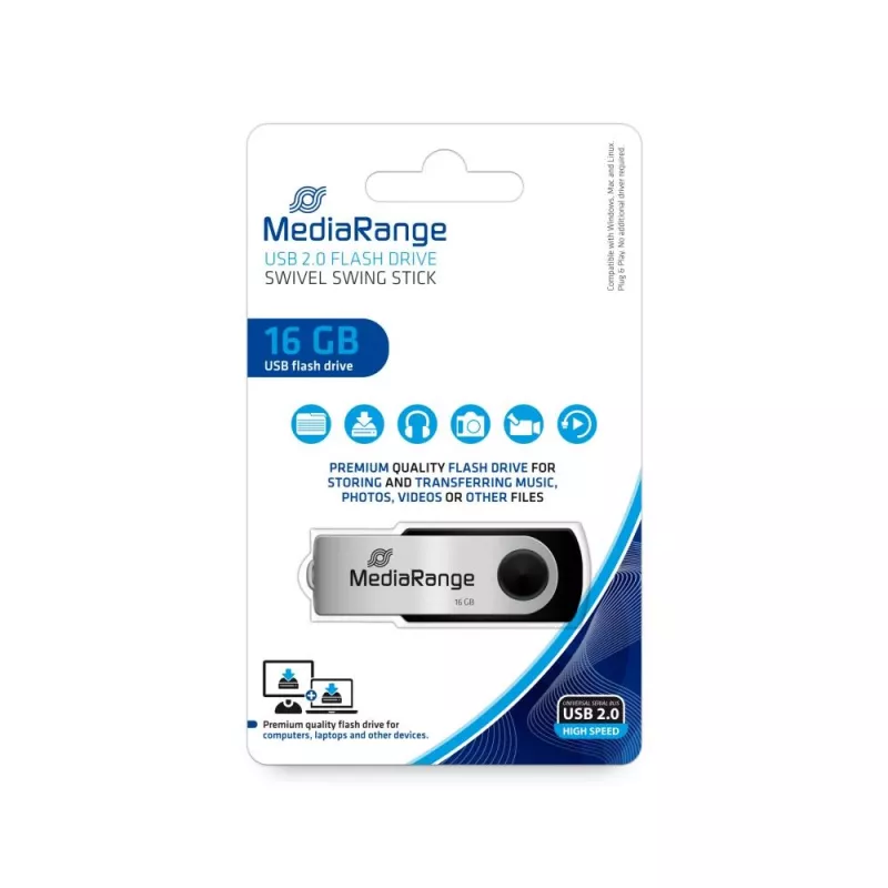 USB atmintukas 16GB MEDIARANGE MR910