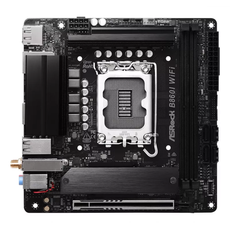 ASRock B860I WiFi Mini-ITX pagrindinė plokštė