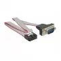 Serijinis kabelis DeLOCK 89900 pilkas 0,25 m RS-232 DB9 9 kontaktų COM
