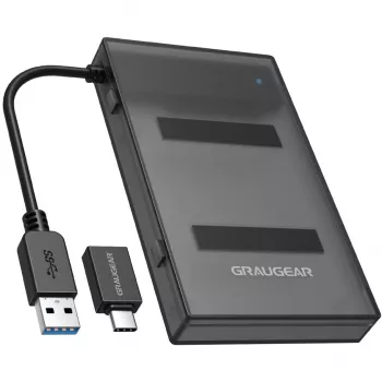 GRAUGEAR G-2603-AC Speicherlaufwerk-Docking-Station USB 3.2 Gen 1 (3.1 Gen 1) Type-A Schwarz (G-2603-AC)