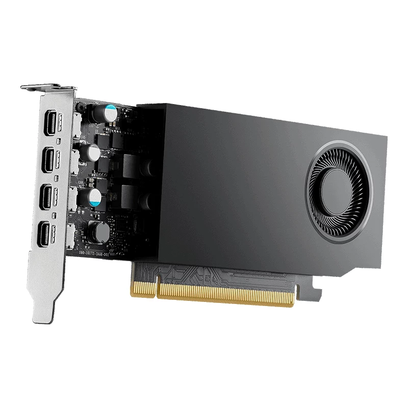PNY NVIDIA RTX A1000 vaizdo plokštė – 8GB GDDR6 – PCIe 4.0 x8 Low-Profile – 4x Mini DisplayPort (VCNRTXA1000-PL)