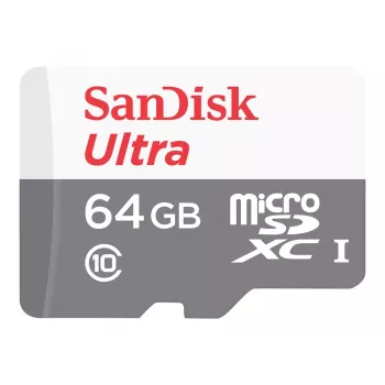 „SanDisk“ 64GB microSDXC Ultra atminties kortelė, 100 MB/s, 10 klasė, SDSQUNR-064G-GN3MA
