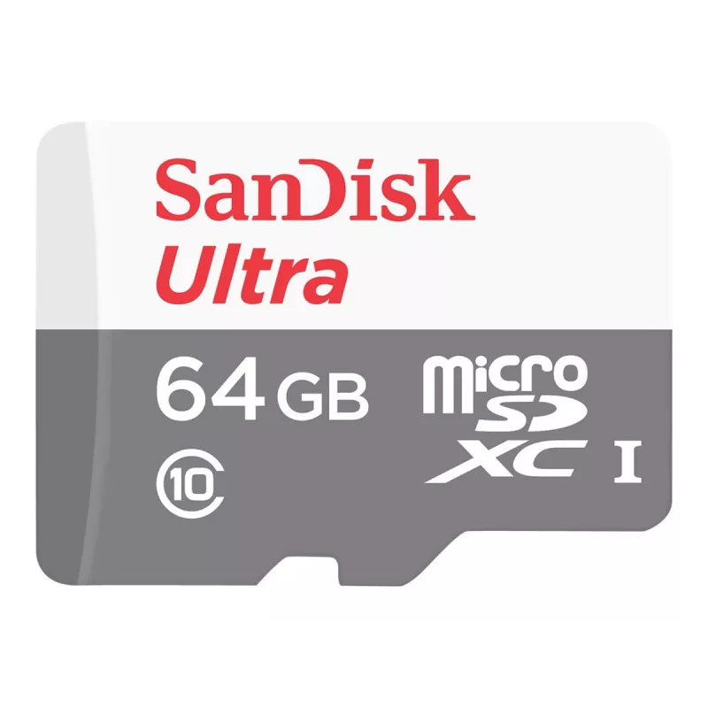 „SanDisk“ 64GB microSDXC Ultra atminties kortelė, 100 MB/s, 10 klasė, SDSQUNR-064G-GN3MA