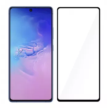 Grūdinto stiklo apsauginis stikliukas Tellur Samsung S10 Lite – pilnas klijavimas, tinka su dėklu, juodas
