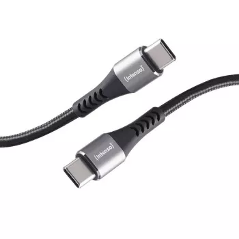 USB-C laidas INTENSO 7901000 — 1,5 m, juodas, USB-C į USB-C įkrovimo ir duomenų perdavimo laidas