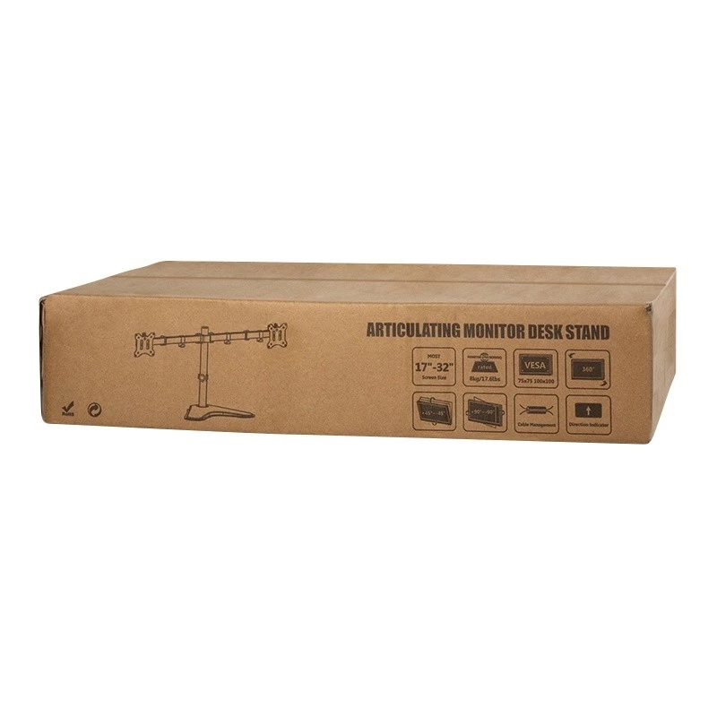 Monitorio laikiklis LOGILINK BP0099 2 ekranams, iki 81,3 cm (32 colių), VESA 75x75–100x100, max 8 kg, juodas