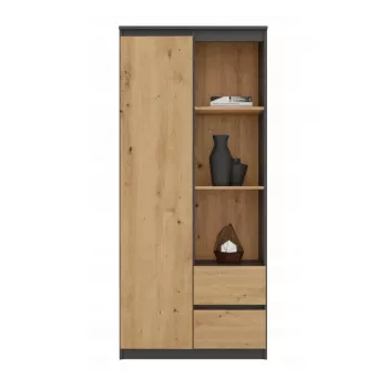 Biuro spinta RS-80 BILY su stumdomomis durimis, ąžuolo dekoro, 1800×800×350 mm