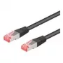 Goobay 731812 tinklo kabelis 10 m Cat6a S/FTP (S-STP) juodas