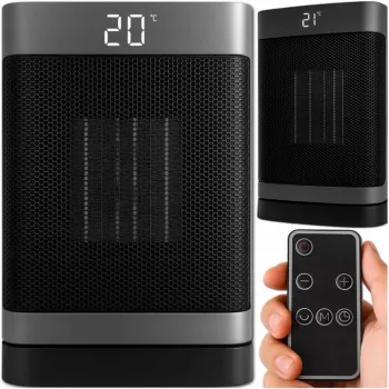 Extralink keraminis elektrinis bokštinis šildytuvas 1500W su LED ir nuotolinio valdymo pultu
