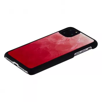 Dėklas iKins, iPhone 11 Pro Max, rožinė ežero spalva su juodu apvadu