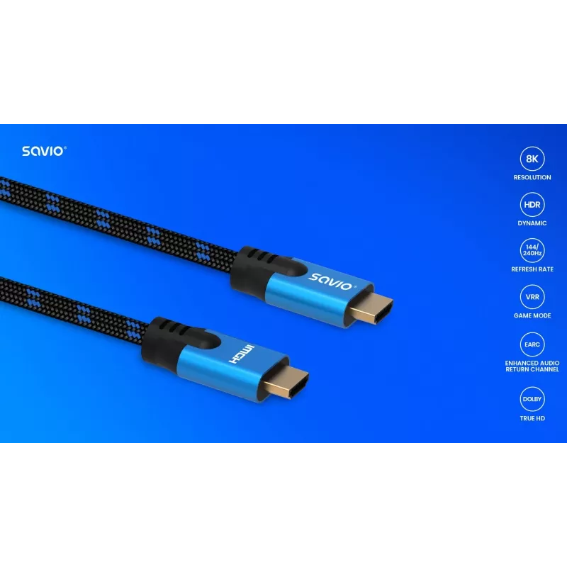 HDMI kabelis Savio CL-143 3 m