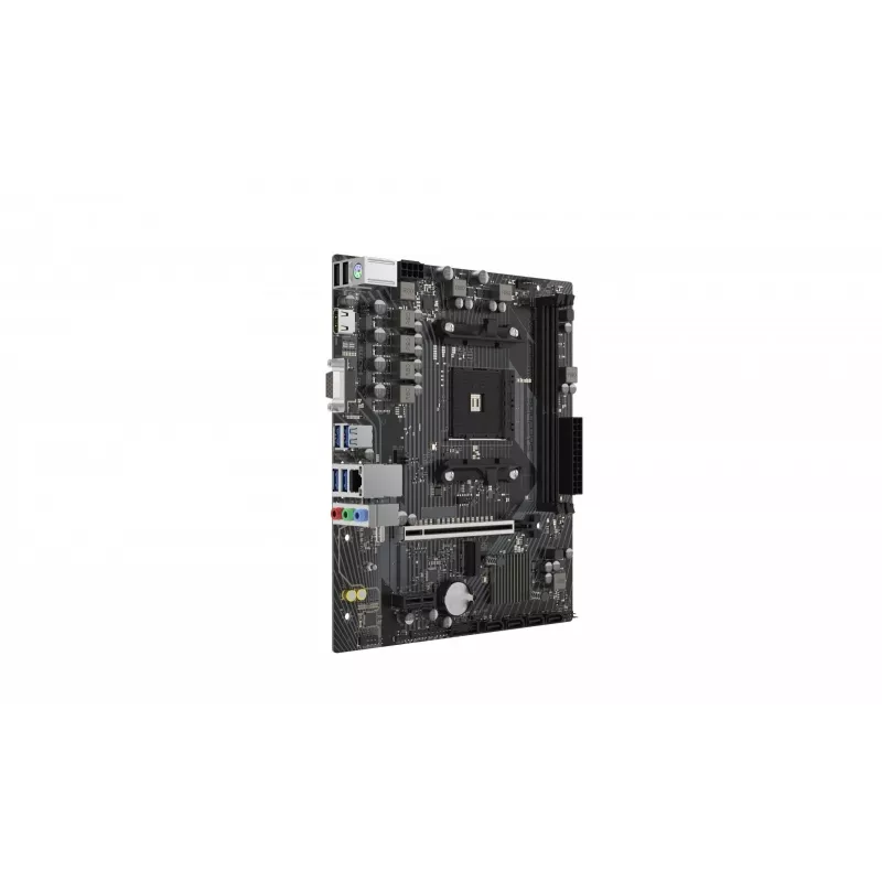 Micro ATX pagrindinė plokštė Sapphire A520M-E lizdui AM4, AMD A520 mikroschemų rinkinys, 2x DDR4 DIMM, iki 64 GB, PCIe 3.0 x16/x1, SATA III, Gigabit LAN