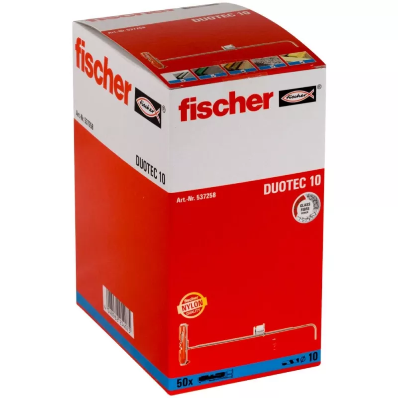 Fischer 537258 sraigtinis inkaras / sieninis kaištis 50 vnt. Sraigtų ir kaiščių rinkinys 50 mm