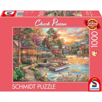 Dėlionė Schmidt Spiele Chuck Pinson „Krantas auksinėje vakaro šviesoje“ 1000 dalių