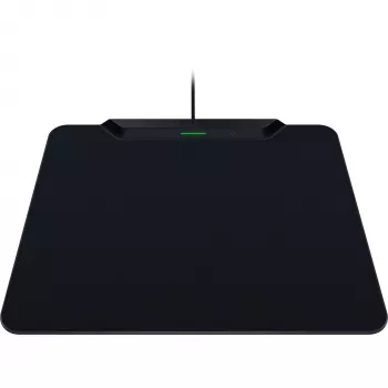 Razer HyperFlux V2 belaidžio įkrovimo žaidimų pelės kilimėlis su puku, kietas, 360 x 311 mm, juodas