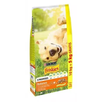 PURINA Friskies Balance Vištiena su daržovėmis – sausas šunų ėdalas 10 + 5kg