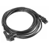 Maitinimo laidas LANBERG CA-C13C-11CC-0050-BK — 5 m, C13 kištukas į CEE7/7, kampuotas C13