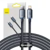 Baseus CAJY000301 mobiliojo telefono kabelis pilkas 2 m USB C Lightning