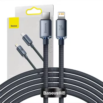 Baseus CAJY000301 mobiliojo telefono kabelis pilkas 2 m USB C Lightning