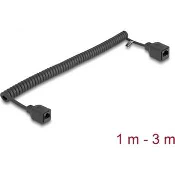 DeLOCK 90673 RJ-45 Cat5e tinklo laidas 3 m juodas