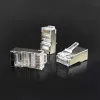 Modulinė RJ45 jungtis QOLTEC 54554 CAT5e FTP, 100 vnt., sidabrinė, plastikinė, 11×22×18 mm