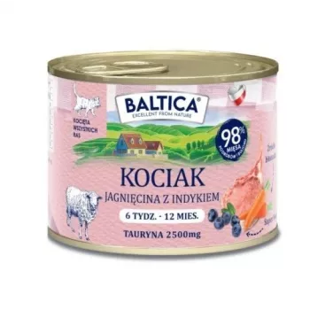 BALTICA regional flavours Kitten ėriena su kalakutiena – šlapias kačių ėdalas – 185 g
