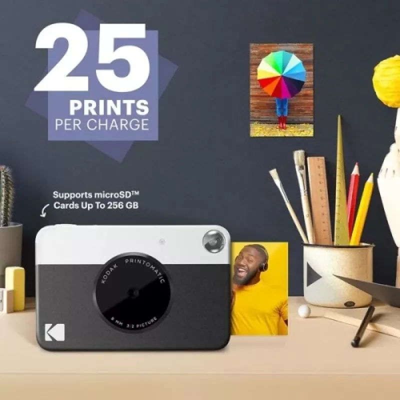 Kodak PRINTOMATIC momentinė spausdinimo kamera, 2x3 col., juoda