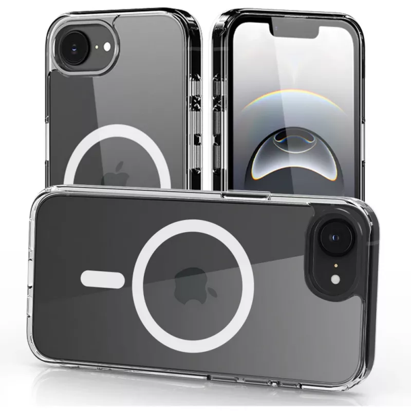 Nevox StyleShell SHOCKFlex - iPhone 16e/17e permatomas, suderinamas su MagSafe