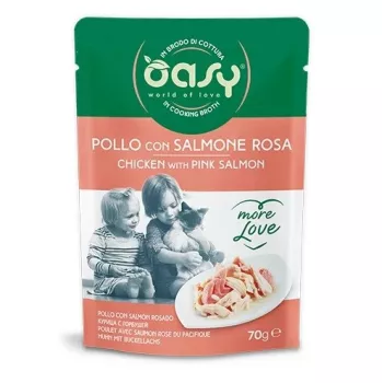 Oasy More Love Vištiena su lašiša maišelis 70g