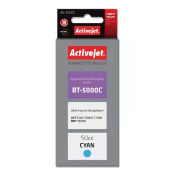 Rašalo buteliukas ActiveJet AB-5000C žydras, suderinamas su Brother, 50 ml dažų pagrindo didelės (XL) talpos