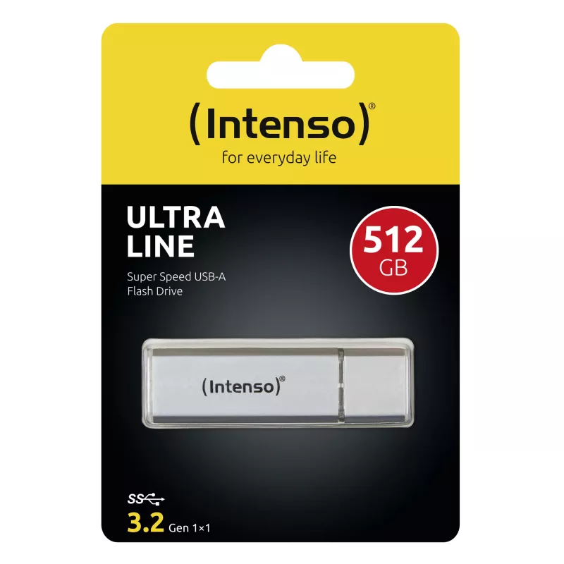 USB atmintukas Intenso 512 GB USB-A 3.2 Gen 1 sidabrinis