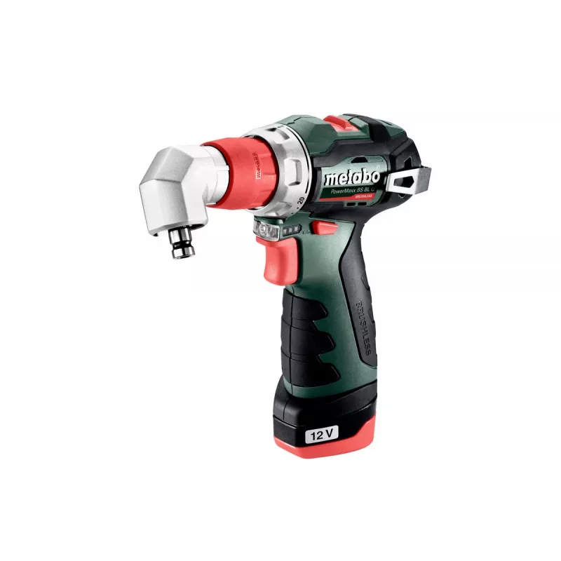 Metabo PowerMaxx BS BL Q 601749500 akumuliatorinis gręžtuvas-suktuvas, 12V, 38 Nm, 2x 2,0 Ah