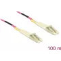 Skaidulinis kabelis Delock LC Duplex Multimode OM4 100 m Juodas