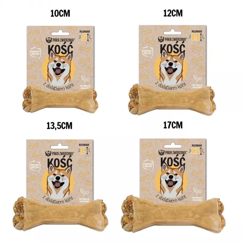 Dantų kramtukas šunims PAKA ZWIERZAKA Kaulas su Ožka M 12 cm 55 g