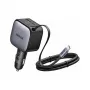 Automobilinis kroviklis UGREEN Nexode EC603 90W 3-in-1 su 1x USB-C, 1x USB-A ir 70 cm ištraukiamu USB-C laidu, QC 3.0 PD 3.0