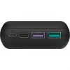 Greito įkrovimo powerbankas 20.000 mAh (juodas, PD, Quick Charge 3.0, Super Charge)